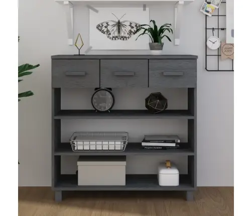 Konsolinis Staliukas Hamar, Tamsiai Pilkas, 90X35X90cm Pušis