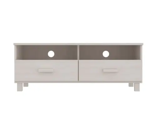 Tv Skapītis Hamar, Balts, 106X40X40 Cm, Priedes Masīvkoks Vidaxl