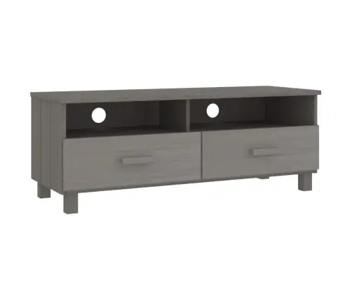 Tv Skapītis Hamar, Pelēks, 106X40X40 Cm, Priedes Masīvkoks Vidaxl