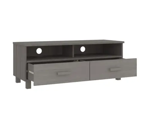 Tv Skapītis Hamar, Pelēks, 106X40X40 Cm, Priedes Masīvkoks Vidaxl