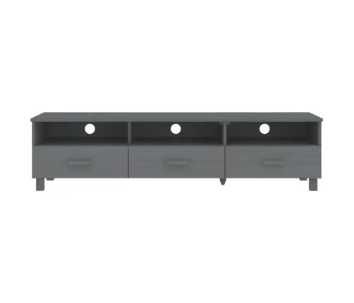 Tv Skapītis Hamar, Pelēks, 158X40X40 Cm, Priedes Masīvkoks Vidaxl