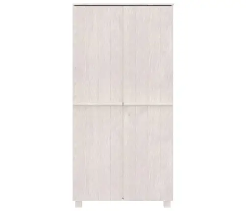 Skapis Hamar, Balts, 89X50X180 Cm, Priedes Masīvkoks Vidaxl