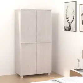 Drabužių Spinta Hamar, Balta, 89X50X180cm Pušies Masyvas
