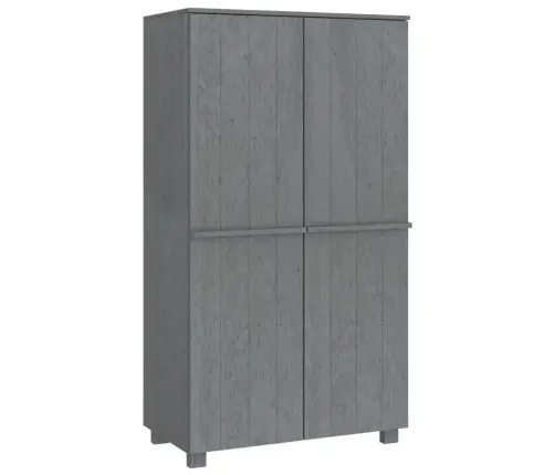 Skapis Hamar, Tumši Pelēks, 89X50X180 Cm, Priedes Masīvkoks Vidaxl