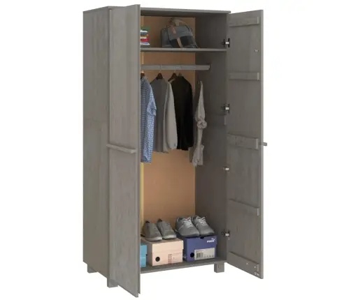 Drabužių Spinta Hamar, Šviesiai Pilka, 89X50X180cm Pušis