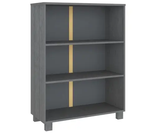 Grāmatu Skapis Hamar, Tumši Pelēks, 85X35X112 Cm, Priedes Koks Vidaxl