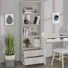 Komoda Hamar, Balta, 60X35X180cm Pušies Medienos Masyvas Komoda Hamar, Balta, 60X35X180cm Pušies Medienos Masyvas