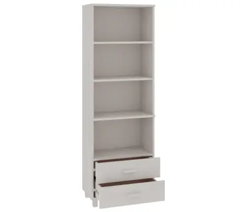 Komoda Hamar, Balta, 60X35X180cm Pušies Medienos Masyvas Komoda Hamar, Balta, 60X35X180cm Pušies Medienos Masyvas