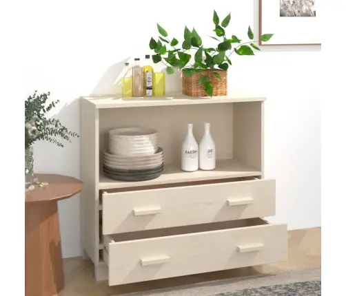 Šoninė Spintelė Hamar, Medaus Ruda, 85X35X80cm Pušies Masyvas