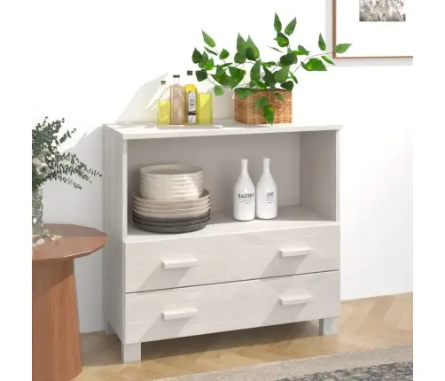 Puhvetkapp "Hamar", Valge, 85X35X80 cm Männipuit