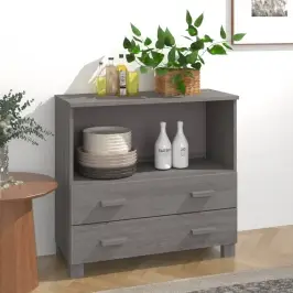 Šoninė Spintelė Hamar, Šviesiai Pilka, 85X35X80cm Pušis