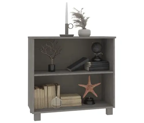 Kumode Hamar, Gaiši Pelēka, 85X35X80 Cm, Priedes Masīvkoks Vidaxl