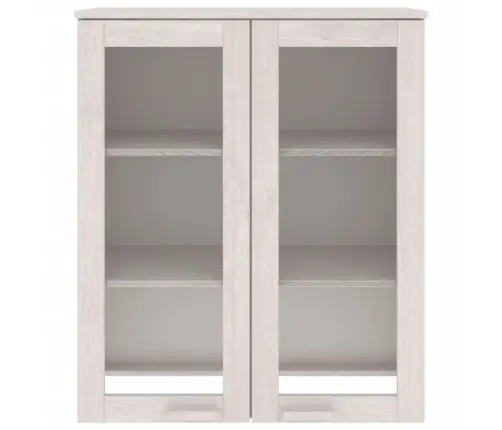 Skapja Augšdaļa Hamar, Balta, 85X35X100 Cm, Priedes Masīvkoks Vidaxl