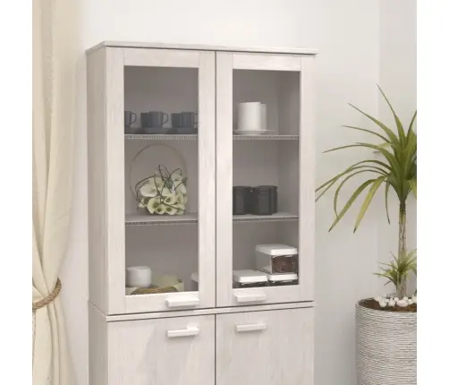 Skapja Augšdaļa Hamar, Balta, 85X35X100 Cm, Priedes Masīvkoks Vidaxl