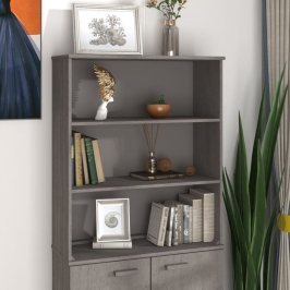 Skapja Augšdaļa Hamar, Pelēka, 85X35X100 Cm, Priedes Masīvkoks Vidaxl