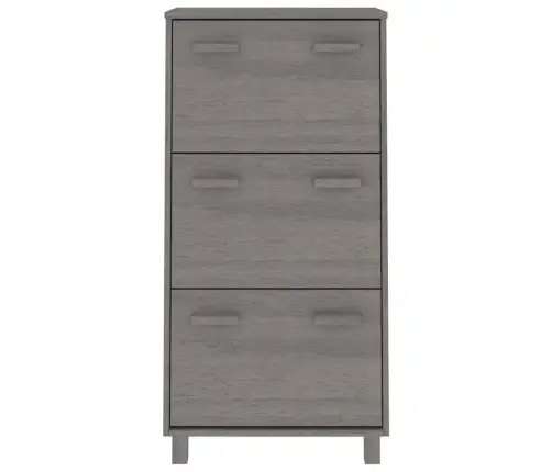 Apavu Skapis Hamar, Gaiši Pelēks, 59,5X35X117 Cm, Priedes Koks Vidaxl