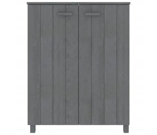 Apavu Skapis Hamar, Tumši Pelēks, 85X40X108 Cm, Priedes Koks Vidaxl