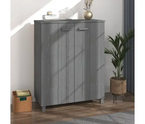 Apavu Skapis Hamar, Tumši Pelēks, 85X40X108 Cm, Priedes Koks Vidaxl