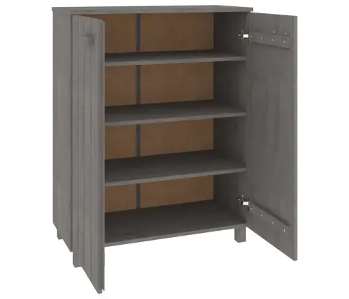 Apavu Skapis Hamar, Gaiši Pelēks, 85X40X108 Cm, Priedes Koks Vidaxl