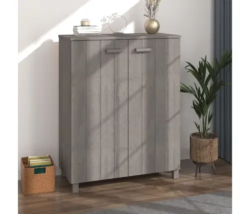 Apavu Skapis Hamar, Gaiši Pelēks, 85X40X108 Cm, Priedes Koks Vidaxl