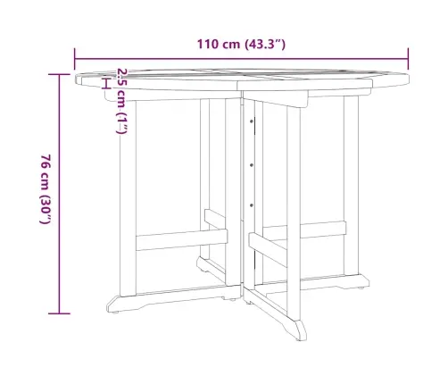 5-Daļīgs Dārza Mēbeļu Komplekts, Saliekams, Masīvs Tīkkoks Vidaxl