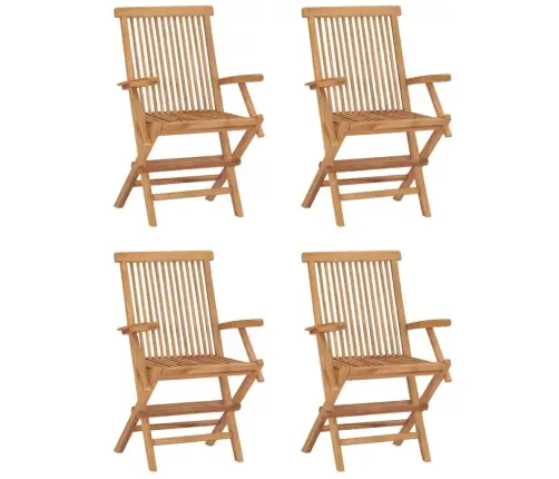 5-Daļīgs Dārza Mēbeļu Komplekts, Saliekams, Masīvs Tīkkoks Vidaxl