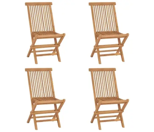 5-Daļīgs Dārza Mēbeļu Komplekts, Saliekams, Masīvs Tīkkoks Vidaxl