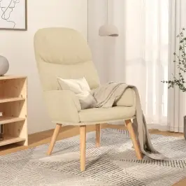 Poilsio Kėdė, Kreminės Spalvos, Audinys