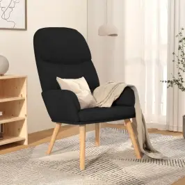 Atpūtas Krēsls, Melns Audums Vidaxl
