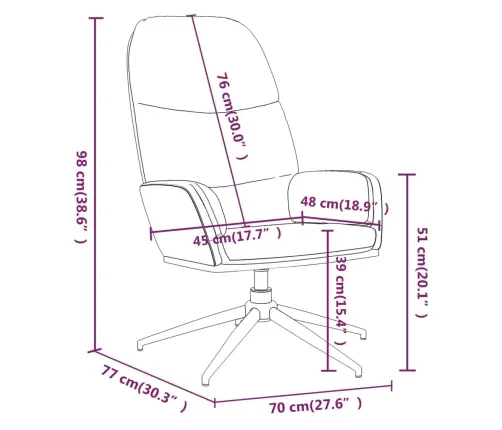 Poilsio Kėdė, Taupe Spalvos, Dirbtinė Versta Oda