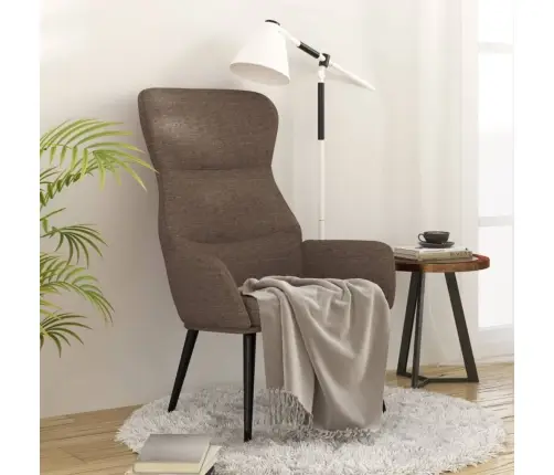 Atpūtas Krēsls, Pelēkbrūns Audums Vidaxl