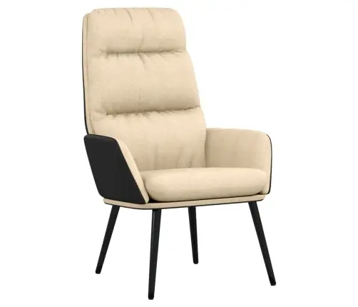 Atpūtas Krēsls, Krēmkrāsas Audums Vidaxl