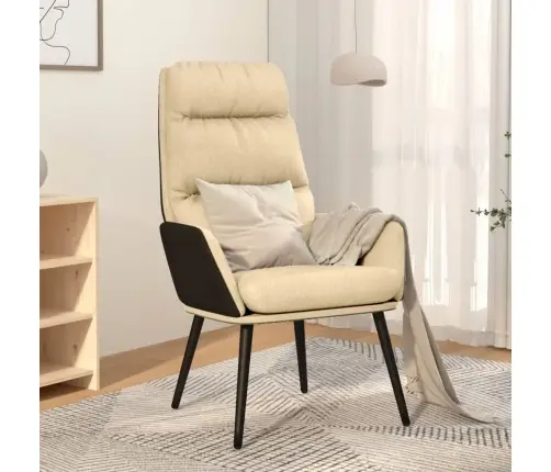 Atpūtas Krēsls, Krēmkrāsas Audums Vidaxl