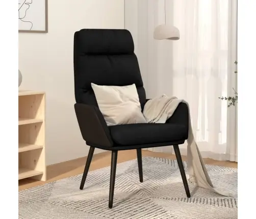Atpūtas Krēsls, Melns Audums Vidaxl