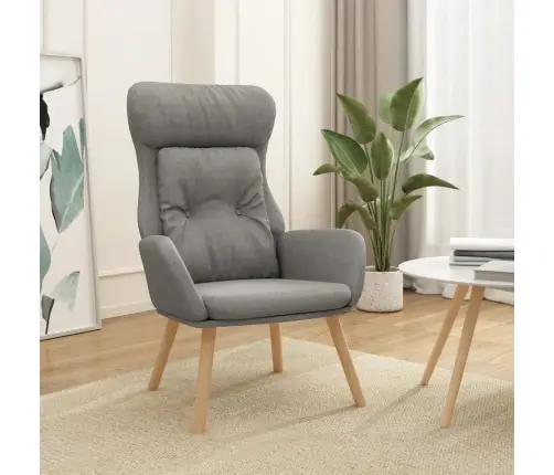 Atpūtas Krēsls, Gaiši Pelēks Audums Vidaxl