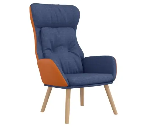 Poilsio Kėdė, Mėlynos Spalvos, Audinys Ir Pvc