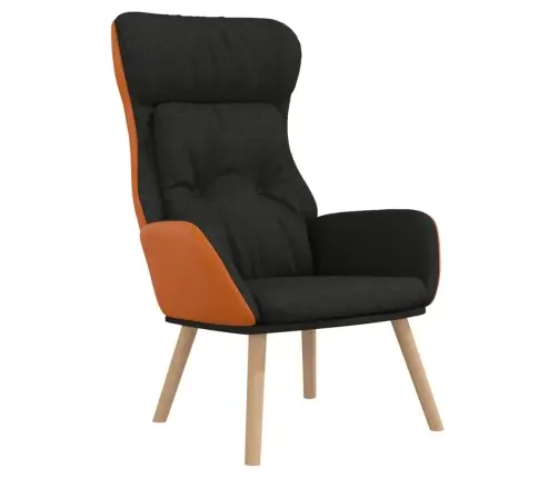 Atpūtas Krēsls, Melns, Audums Un Pvc Vidaxl