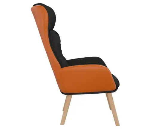 Atpūtas Krēsls, Melns, Audums Un Pvc Vidaxl