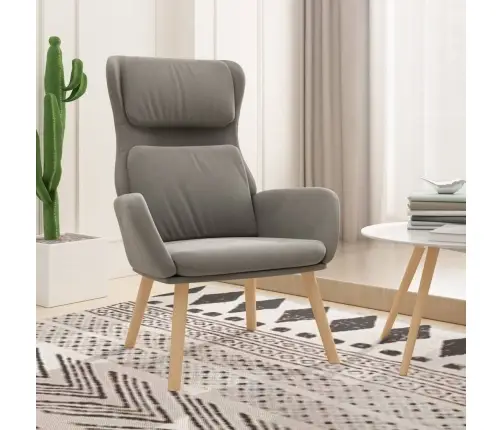 Atpūtas Krēsls, Gaiši Pelēks Samts Vidaxl