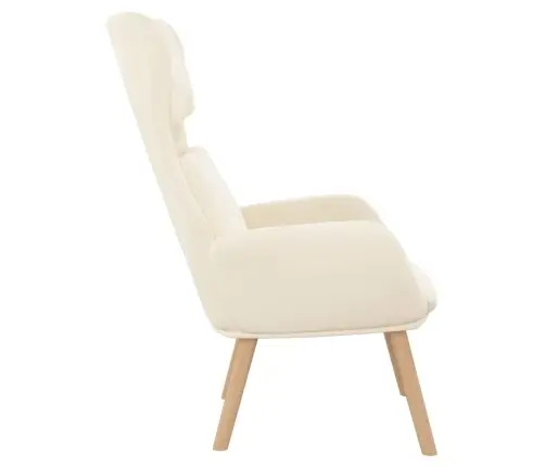 Atpūtas Krēsls, Krēmbalts Samts Vidaxl