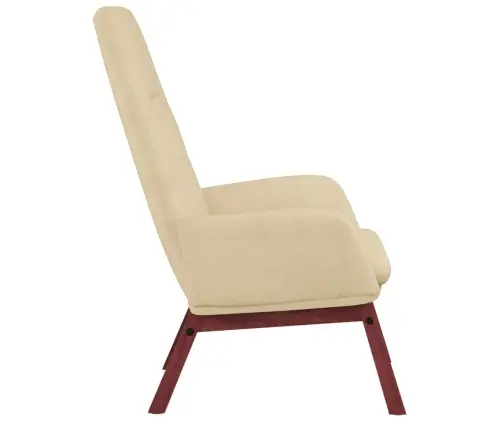 Atpūtas Krēsls, Krēmkrāsas Audums Vidaxl