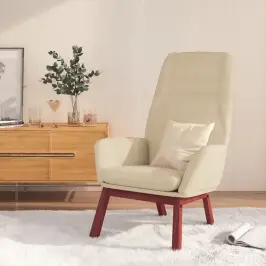 Atpūtas Krēsls, Krēmkrāsas Audums Vidaxl