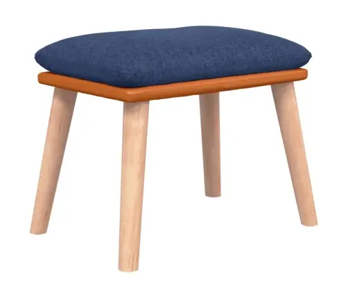 Kājsoliņš, 45X29,5X35 Cm, Zils, Audums Un Mākslīgā Āda Vidaxl