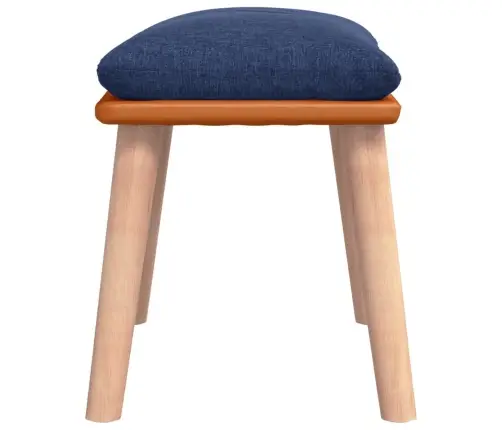 Kājsoliņš, 45X29,5X35 Cm, Zils, Audums Un Mākslīgā Āda Vidaxl