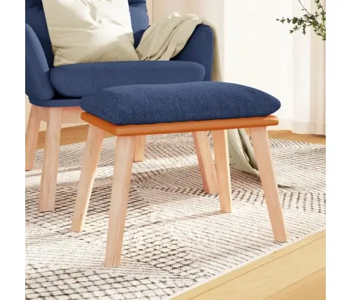 Kājsoliņš, 45X29,5X35 Cm, Zils, Audums Un Mākslīgā Āda Vidaxl