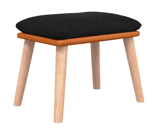 Kājsoliņš, 45X29,5X35 Cm, Melns, Audums Un Mākslīgā Āda Vidaxl