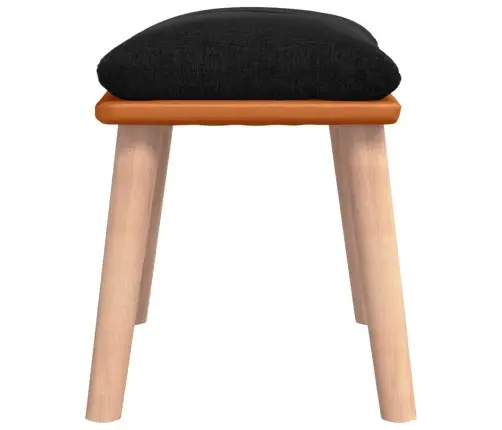 Kājsoliņš, 45X29,5X35 Cm, Melns, Audums Un Mākslīgā Āda Vidaxl