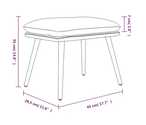 Jalapink, Must, 45 X 29,5 X 35 cm Kangas