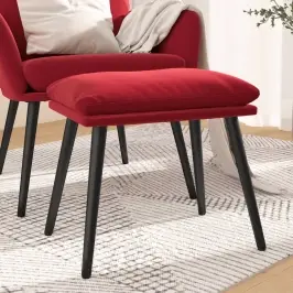 Kājsoliņš, 45X29,5X35 Cm, Vīnsarkans Samts Vidaxl