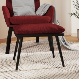 Kājsoliņš, 45X29,5X35 Cm, Vīnsarkans, Audums Un Mākslīgā Āda Vidaxl